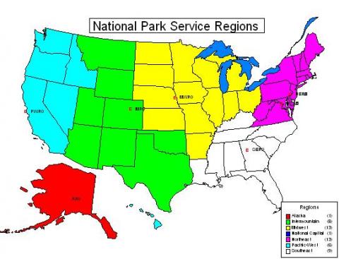 National Park Service Region Map